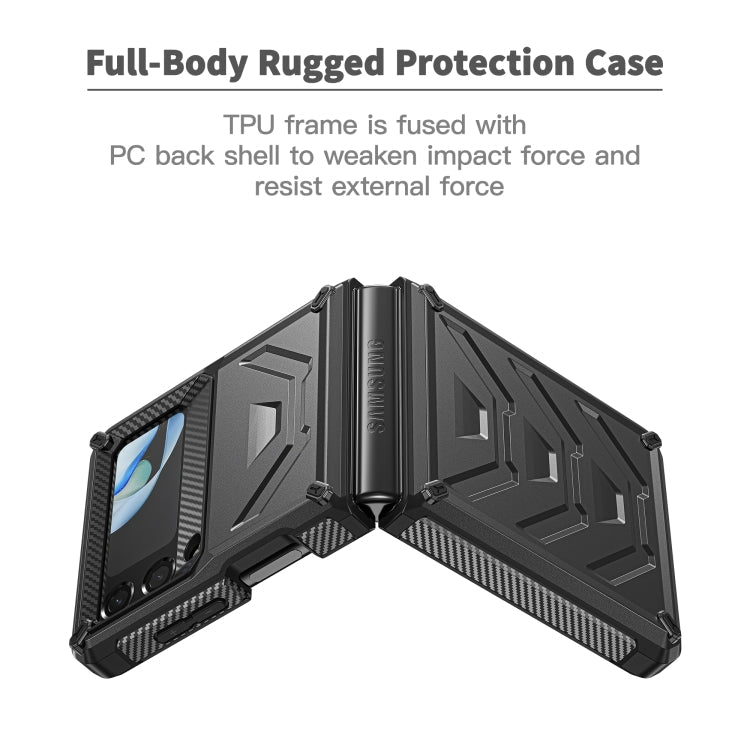 Armored All-inclusive Shockproof Folding Phone Case, For Samsung Galaxy Z Flip4 5G SM-F721