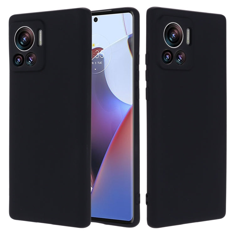 For Motorola Edge 30 Ultra / Moto X30 Pro Pure Color Liquid Silicone Shockproof Phone Case(Black)