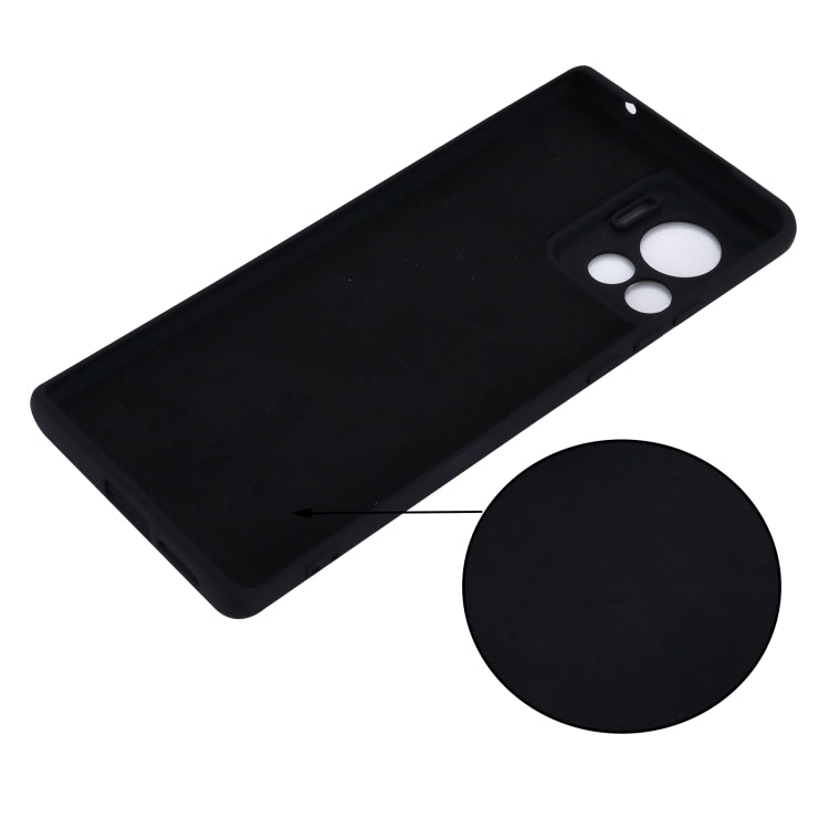 For Motorola Edge 30 Ultra / Moto X30 Pro Pure Color Liquid Silicone Shockproof Phone Case(Black)