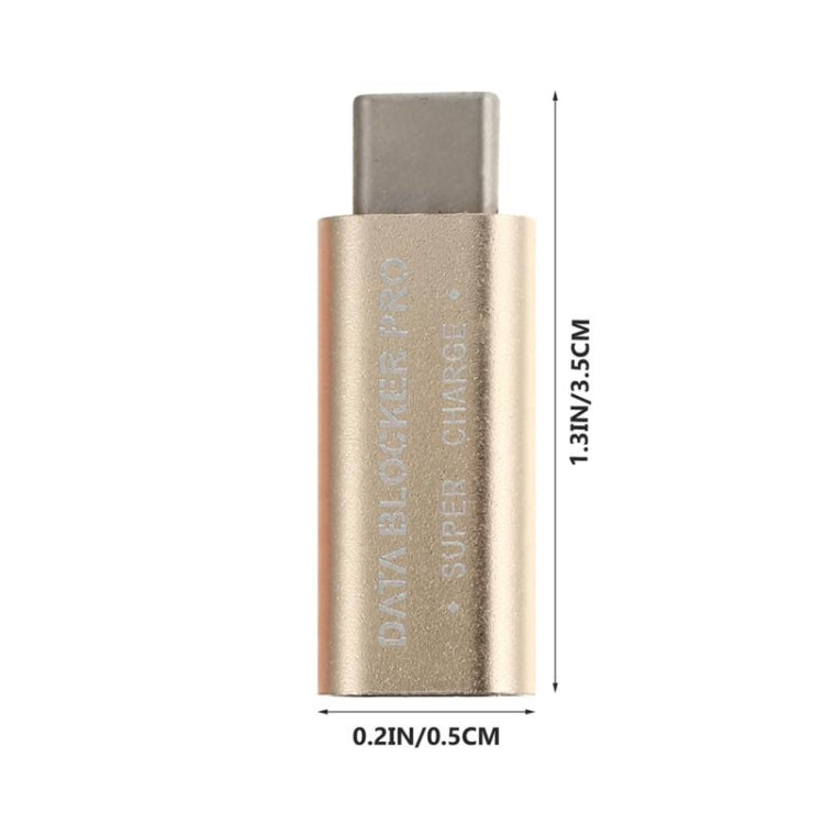GE07 USB-C / Type-C Data Blocker Fast Charging Connector(Gold)