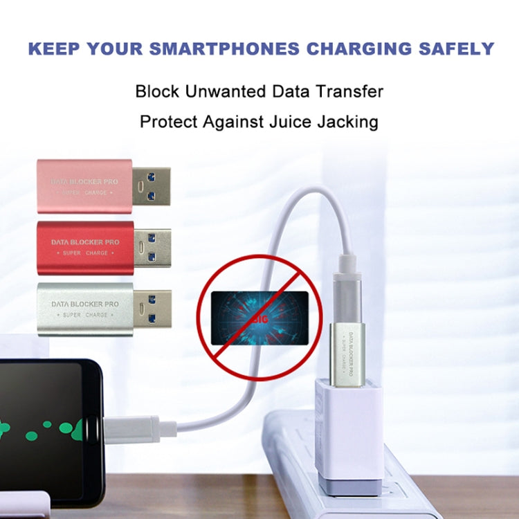 GE06 USB Data Blocker Fast Charging Connector(Black)