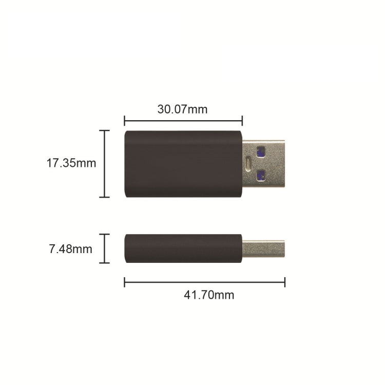 GE06 USB Data Blocker Fast Charging Connector(Black)