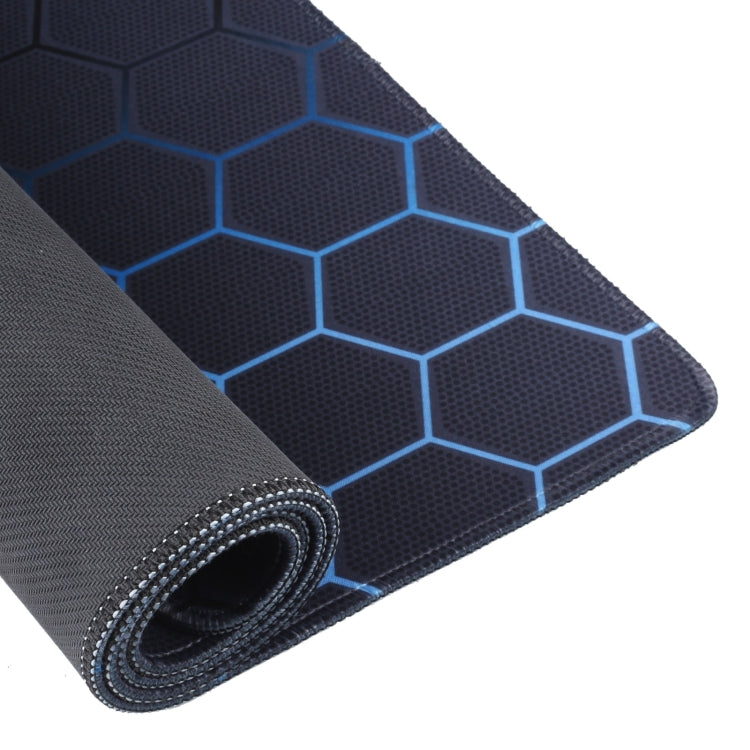 Anti-Slip Rubber Cloth Surface Game Mouse Mat Keyboard Pad, Size:60 x 30 x 0.2cm(Blue Honeycomb)