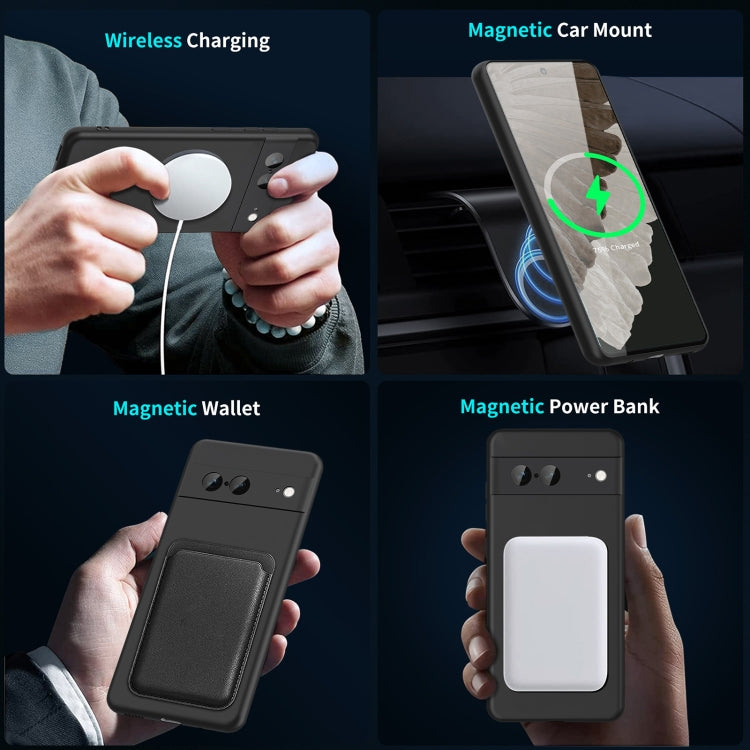 For Google Pixel 7 MagSafe Magnetic Liquid Silicone Phone Case(Black)