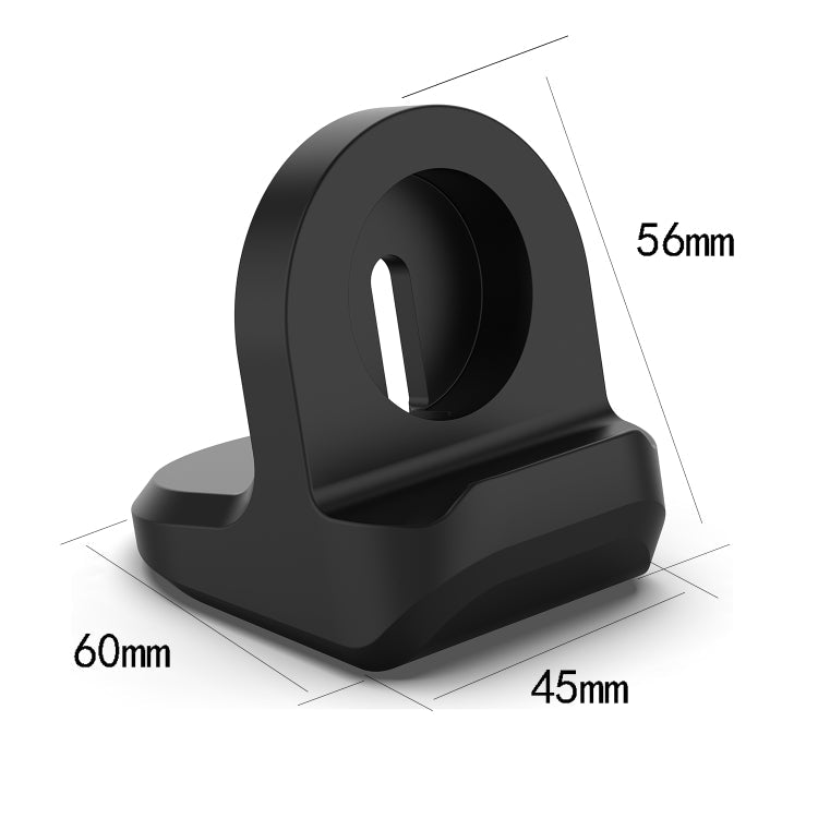 For Apple Watch Smart Watch Silicone Charging Stand Without Charger(Black)