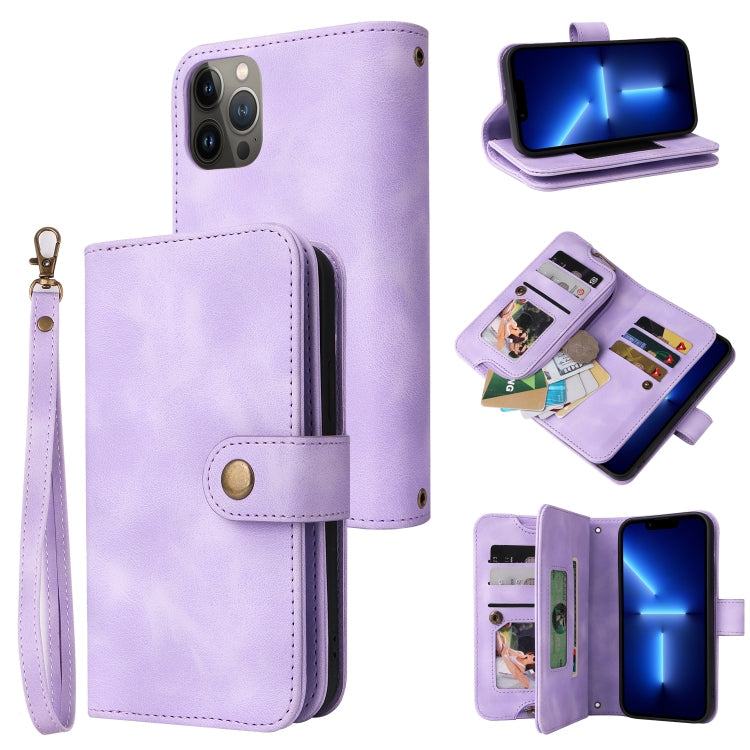 Multifunctional Card Slot Zipper Wallet Flip Leather Phone Case, For iPhone 11, For iPhone 11 Pro, For iPhone 11 Pro Max, For iPhone 12 Pro Max