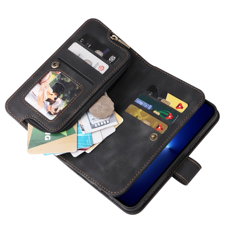 Multifunctional Card Slot Zipper Wallet Flip Leather Phone Case, For iPhone 12 Pro, For iPhone 12 mini, For iPhone 12, For iPhone 13 mini