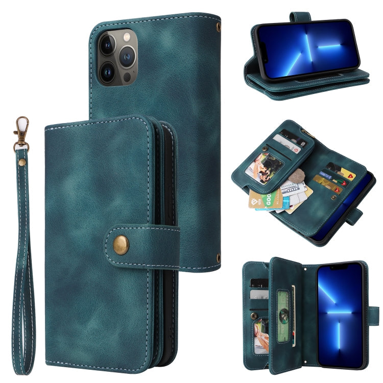 Multifunctional Card Slot Zipper Wallet Flip Leather Phone Case, For iPhone 13, For iPhone 13 Pro, For iPhone 13 Pro Max, For iPhone 14 Pro Max, For iPhone 14 Pro