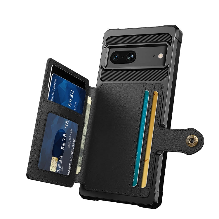For Google Pixel 7 5G Magnetic Wallet Card Bag Leather Phone Case(Black)