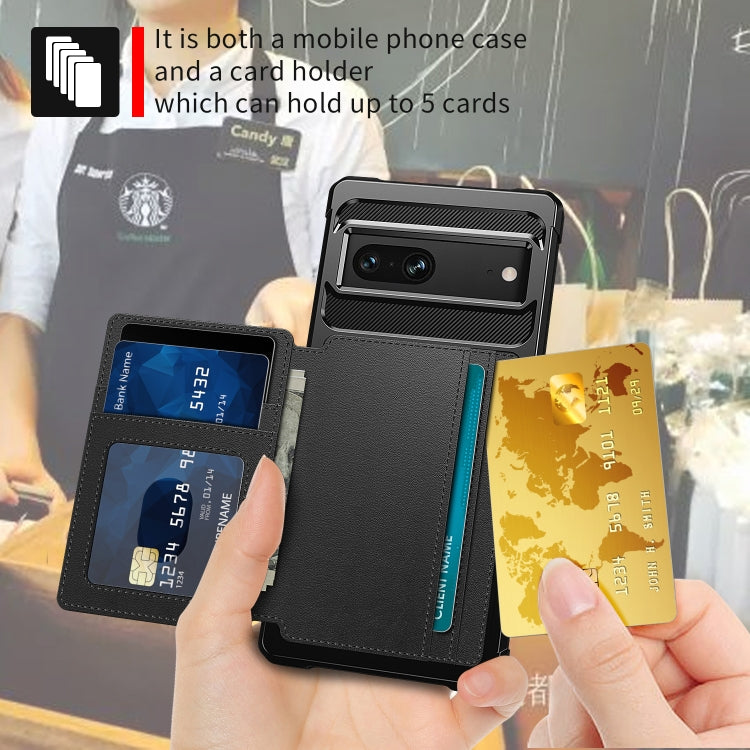 For Google Pixel 7 5G Magnetic Wallet Card Bag Leather Phone Case(Black)