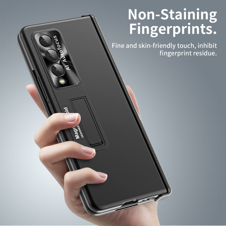 Electroplating Corrugated Hinge Folding Phone Case, For Samsung Galaxy Z Fold3 5G, For Samsung Galaxy Z Fold4