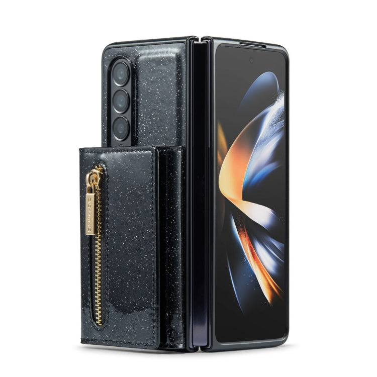 DG.MING M3 Series Glitter Powder Card Bag Leather Case, For Samsung Galaxy Z Fold3 5G, For Samsung Galaxy Z Fold4 5G