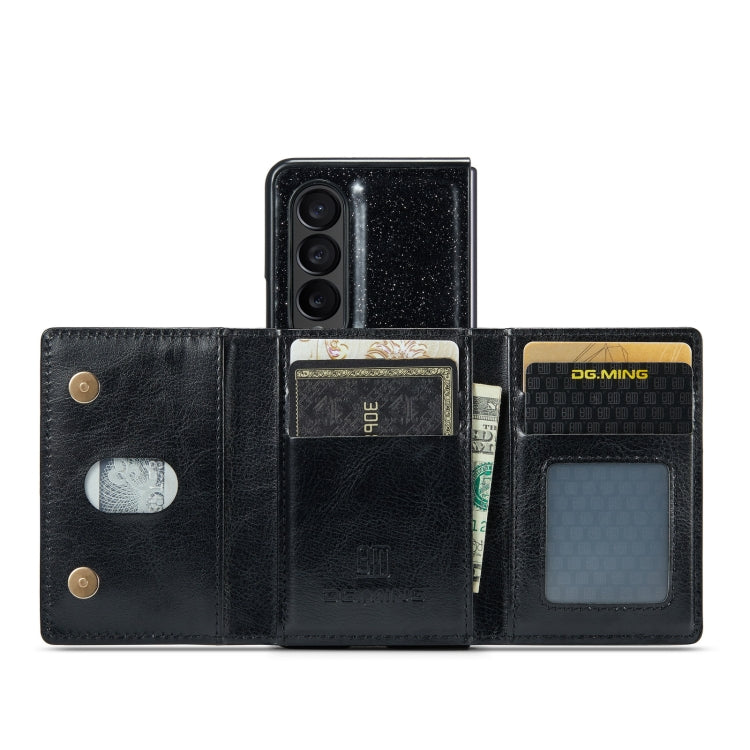 DG.MING M3 Series Glitter Powder Card Bag Leather Case, For Samsung Galaxy Z Fold3 5G, For Samsung Galaxy Z Fold4 5G