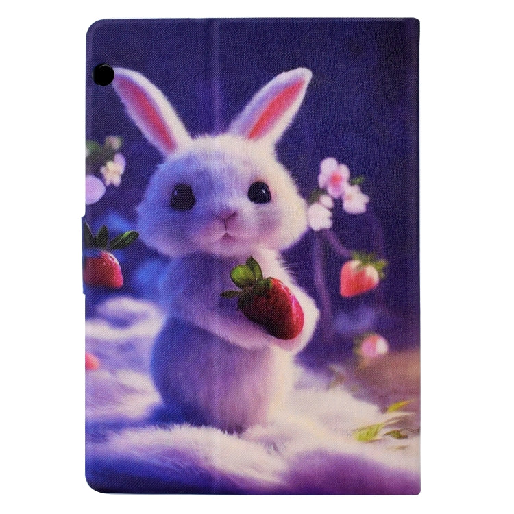 For Huawei MediaPad T3 10 Electric Pressed TPU Leather Tablet Case(Strawberry Bunny)