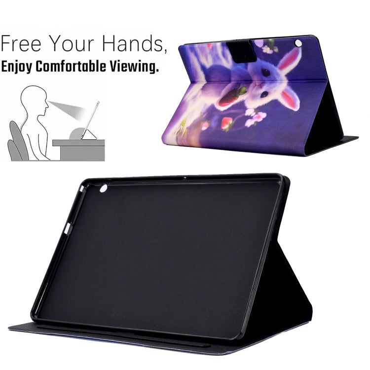 For Huawei MediaPad T3 10 Electric Pressed TPU Leather Tablet Case(Strawberry Bunny)