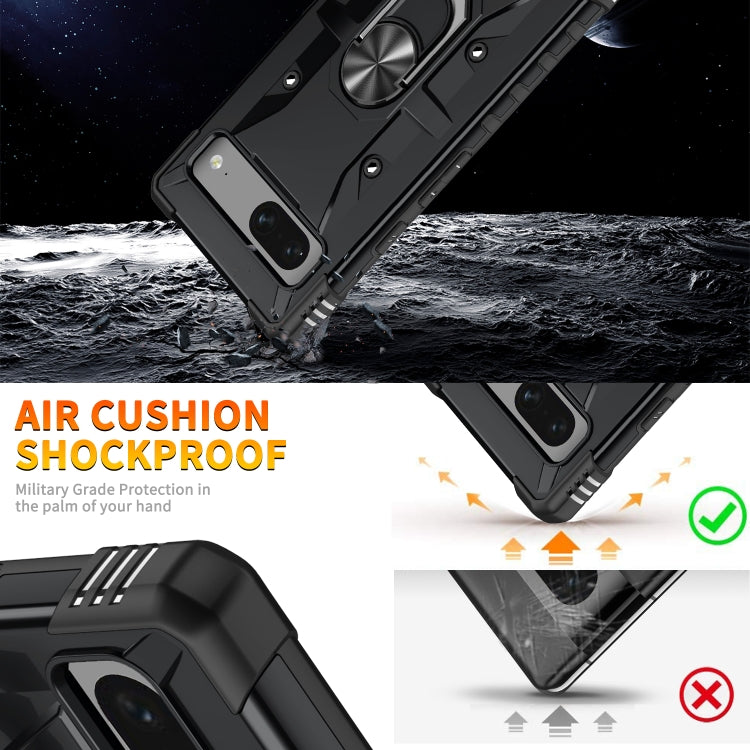 For Google Pixel 7 5G Ring Holder Phone Case(Black)