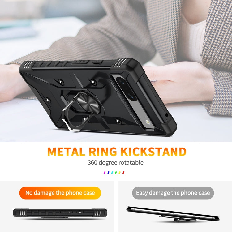 For Google Pixel 7 5G Ring Holder Phone Case(Black)