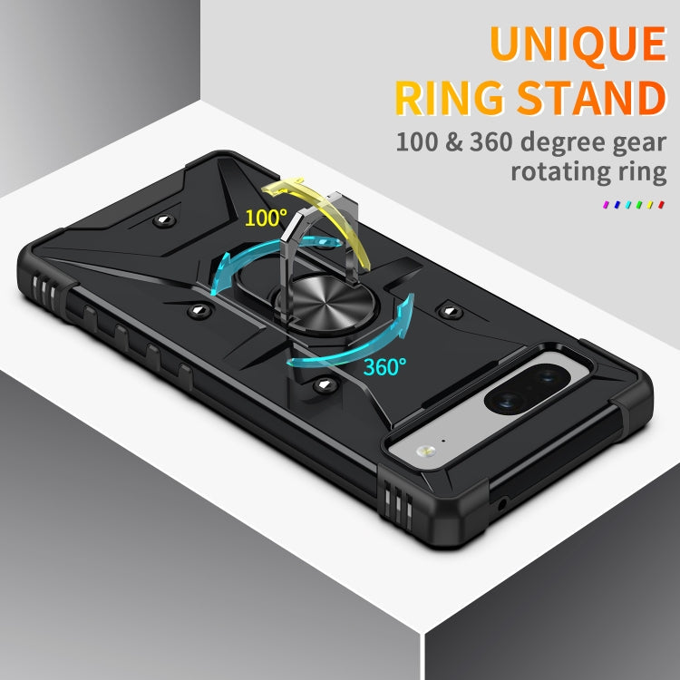 For Google Pixel 7 5G Ring Holder Phone Case(Black)