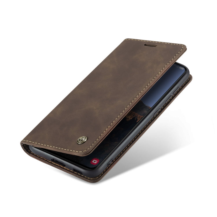 For Samsung Galaxy S23 5G CaseMe 013 Multifunctional Horizontal Flip Leather Phone Case(Coffee)
