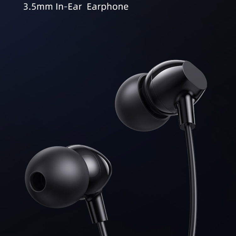 USAMS US-SJ594 EP-47 3.5mm In-Ear Wired Earphone, Length: 1.2m(Black)