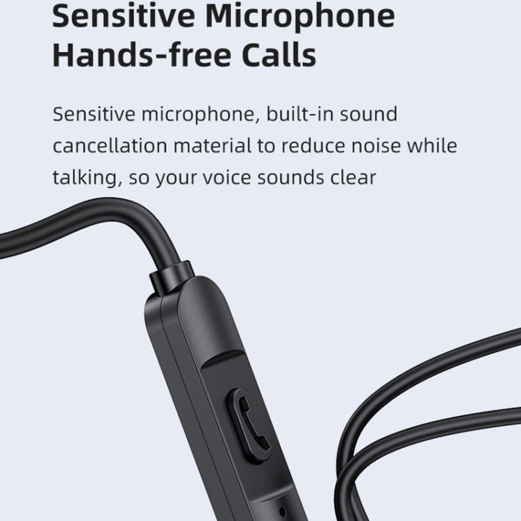 USAMS US-SJ594 EP-47 3.5mm In-Ear Wired Earphone, Length: 1.2m(Black)