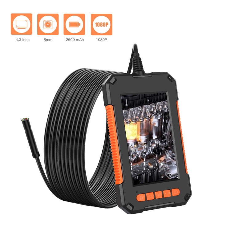 P40 8mm HD Waterproof Portable Integrated Hand-held Vertical Screen Industry Endoscope, Length:5m(Hardwire)