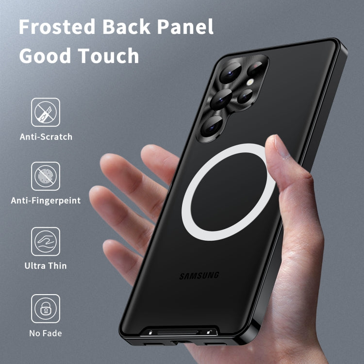 MagSafe Magnetic Frosted Metal Phone Case, For Samsung Galaxy S23 5G, For Samsung Galaxy S23 Ultra 5G, For Samsung Galaxy S23+ 5G