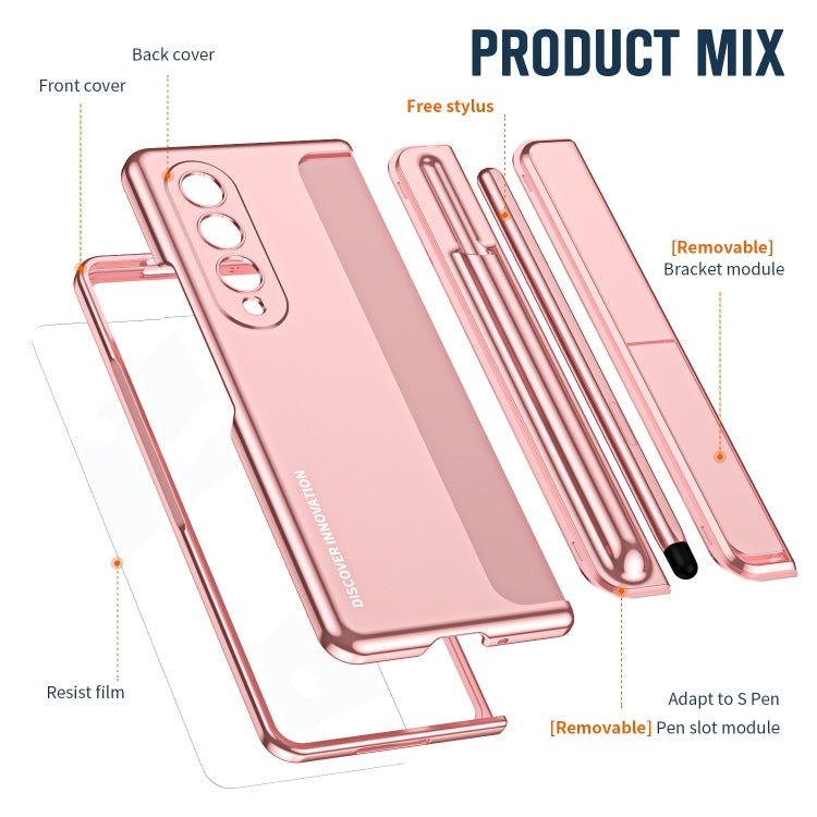 2 in 1 Detachable PC Folding Phone Case with Holder & Pen Slot, For Samsung Galaxy Z Fold4