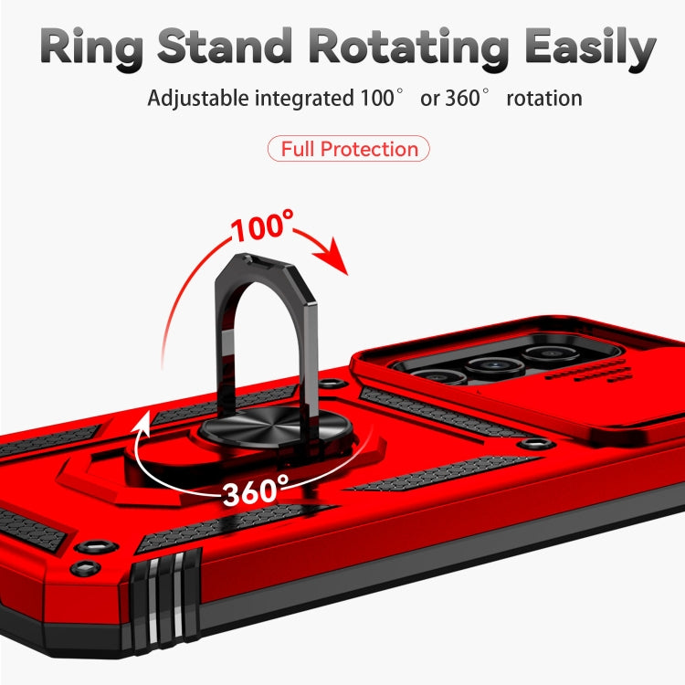 For Samsung Galaxy A54 5G Sliding Camshield Holder Phone Case(Red)