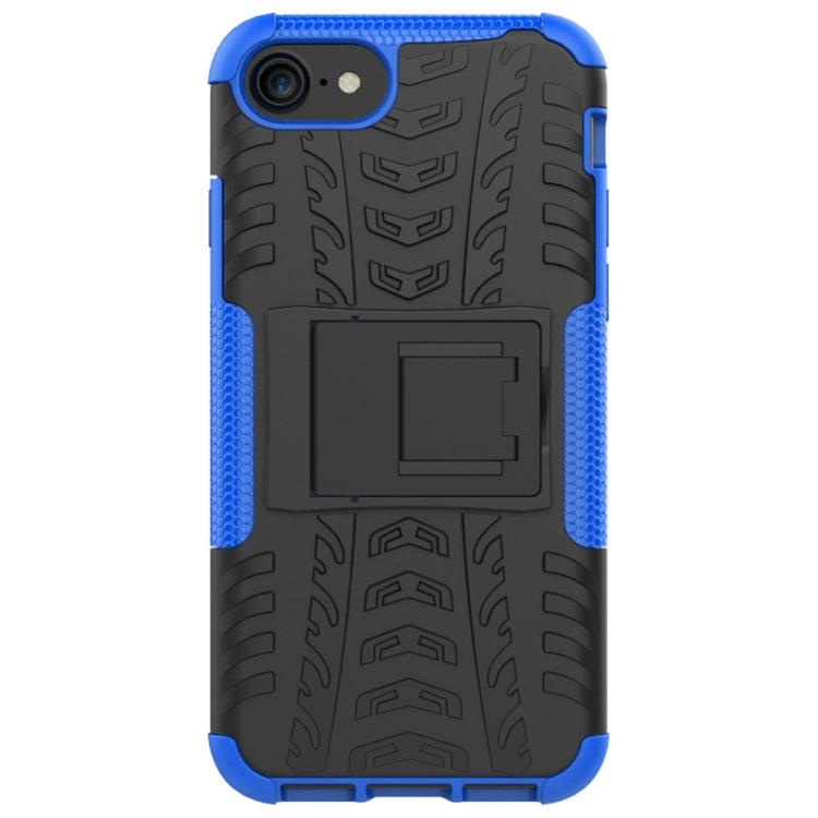 Tire Texture Shockproof TPU+PC Protective Case with Holder, For iPhone SE 2022 / SE 2020