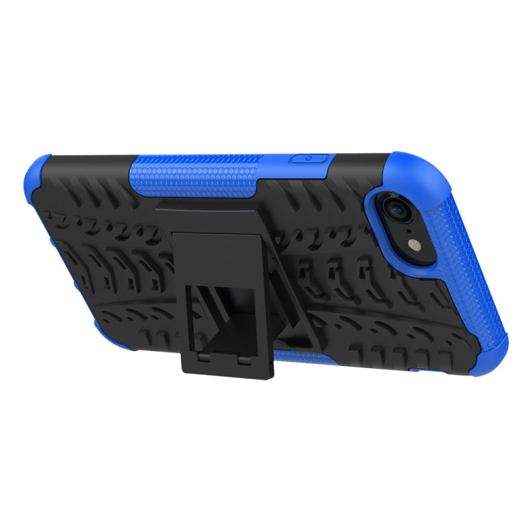 Tire Texture Shockproof TPU+PC Protective Case with Holder, For iPhone SE 2022 / SE 2020
