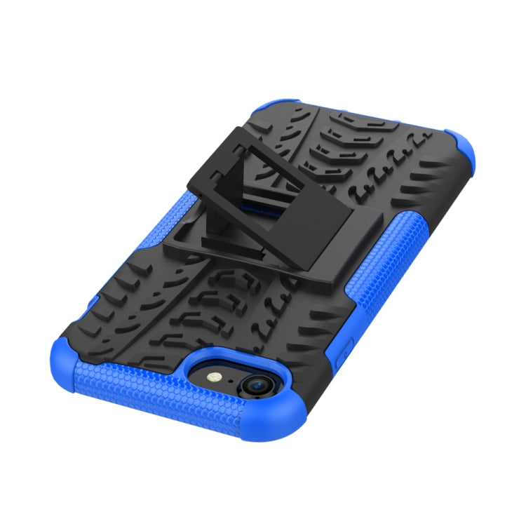 Tire Texture Shockproof TPU+PC Protective Case with Holder, For iPhone SE 2022 / SE 2020