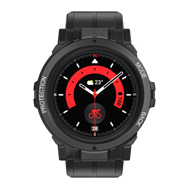 For Samsung Galaxy Watch 5 Pro 45mm Sport Integrated TPU Watch Band(Black)