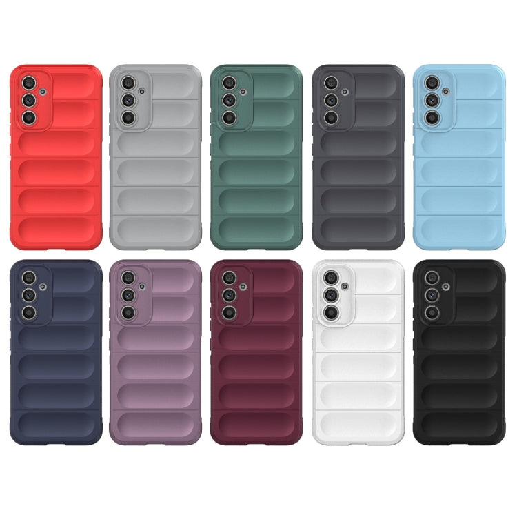 For Samsung Galaxy A54 5G Magic Shield TPU + Flannel Phone Case(Dark Grey)