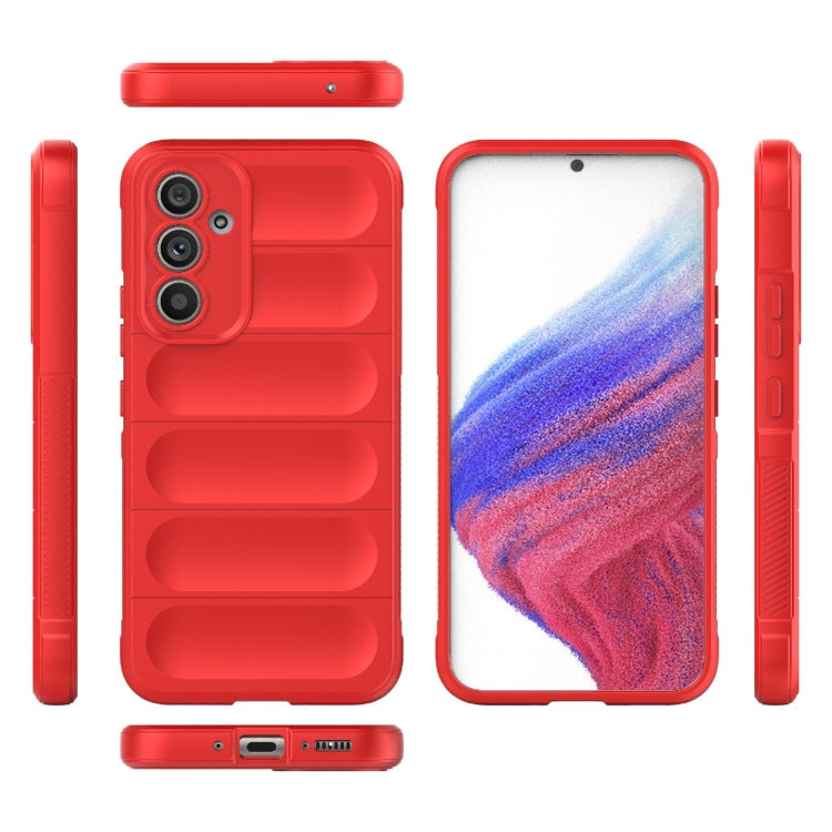 For Samsung Galaxy A54 5G Magic Shield TPU + Flannel Phone Case(Black)