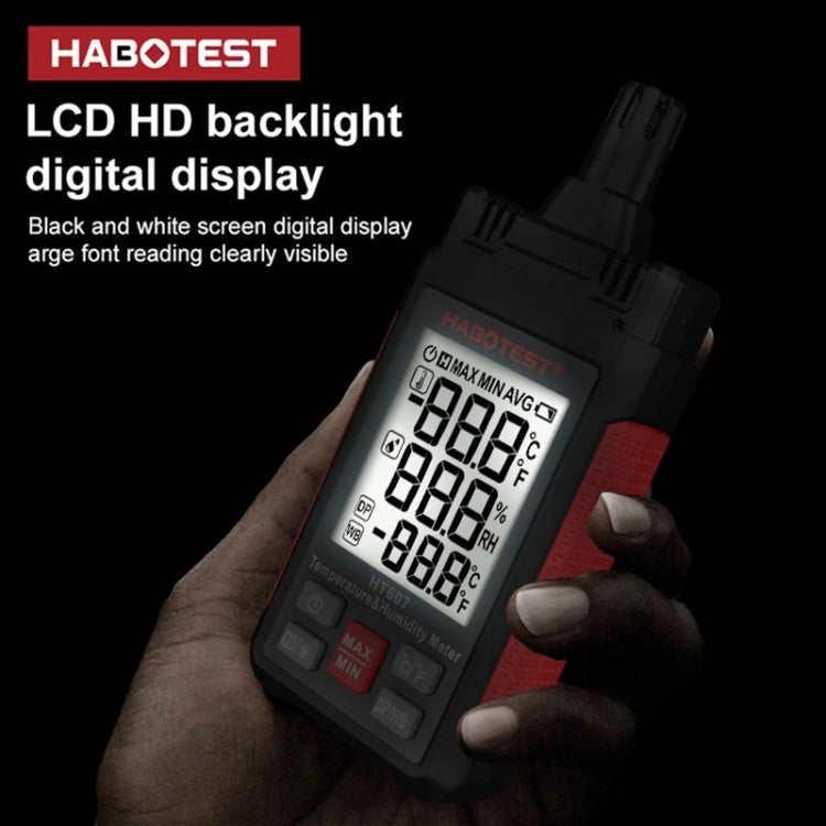 HABOTEST HT607 Portable Handheld Temperature Humidity Tester, HT607