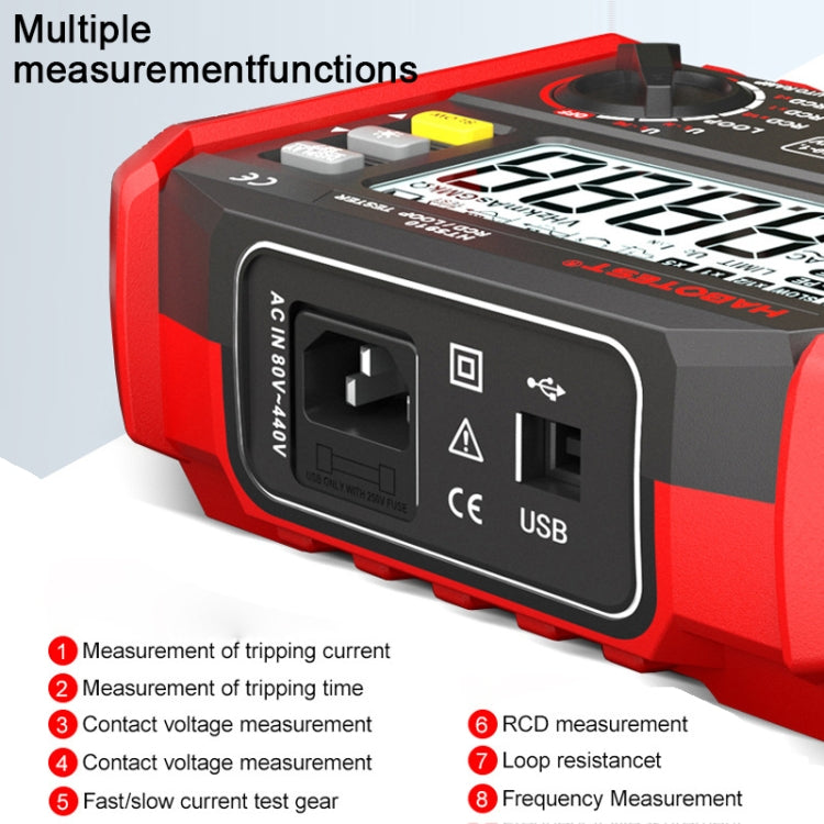 HABOTEST HT5910 Leakage Switch & Loop Resistance Tester