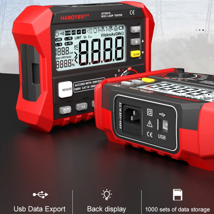 HABOTEST HT5910 Leakage Switch & Loop Resistance Tester