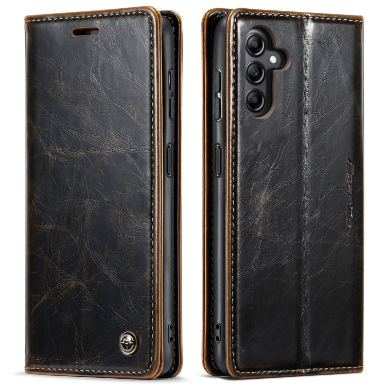 For Samsung Galaxy A14 5G CaseMe 003 Crazy Horse Texture Leather Phone Case(Coffee)