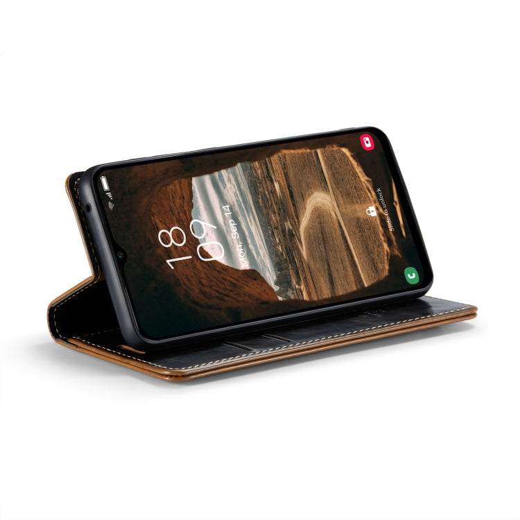 For Samsung Galaxy A14 5G CaseMe 003 Crazy Horse Texture Leather Phone Case(Coffee)