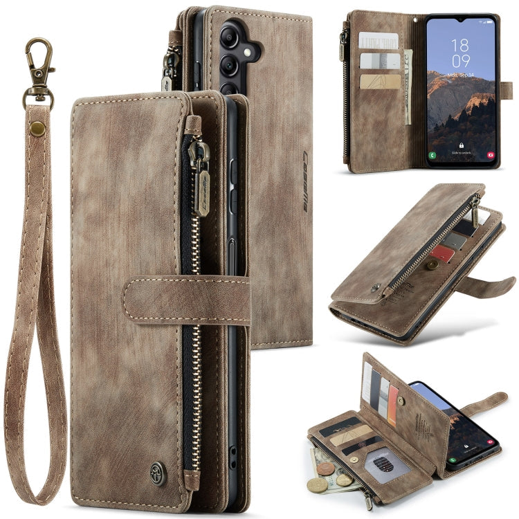 For Samsung Galaxy A14 5G CaseMe C30 Multifunctional Phone Leather Phone Case(Brown)