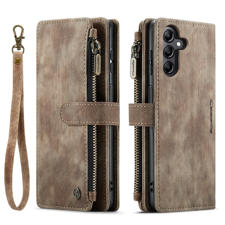 For Samsung Galaxy A14 5G CaseMe C30 Multifunctional Phone Leather Phone Case(Brown)