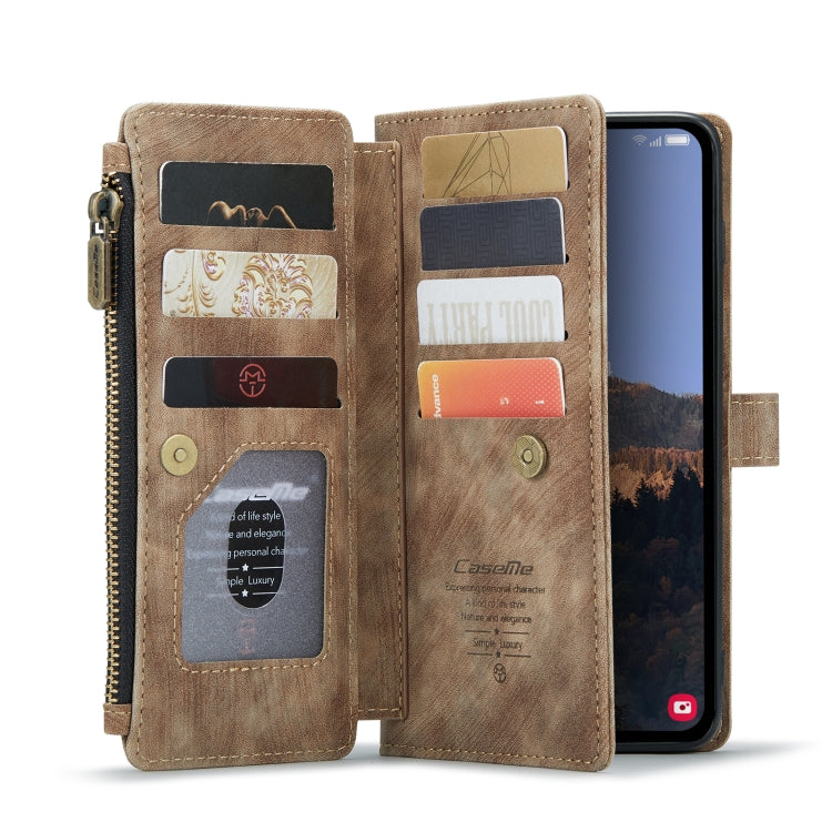 For Samsung Galaxy A14 5G CaseMe C30 Multifunctional Phone Leather Phone Case(Brown)