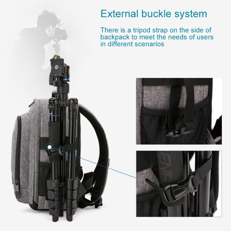 Small Waterproof Camera Backpack Shoulders SLR Camera Bag(Black)