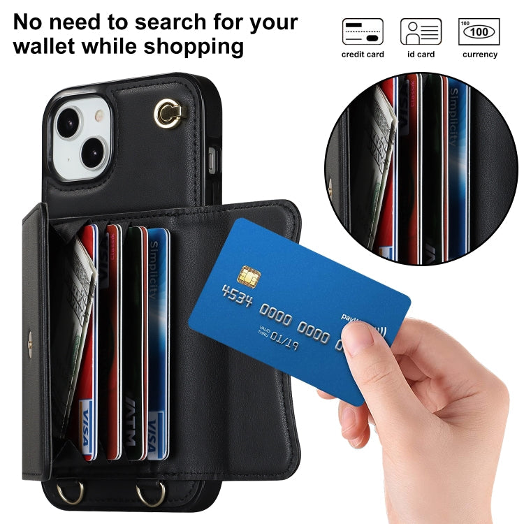 RFID Card Slot Phone Case with Long Lanyard, For iPhone 14 / 13, For iPhone 14 Plus, For iPhone 14 Pro, For iPhone 14 Pro Max