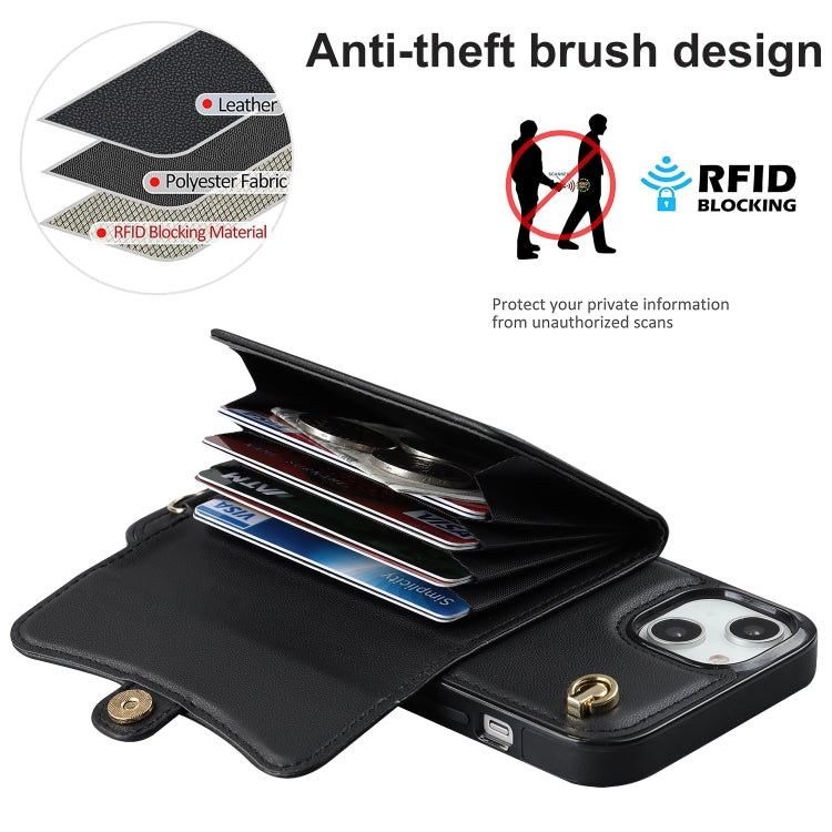RFID Card Slot Phone Case with Long Lanyard, For iPhone 14 / 13, For iPhone 14 Plus, For iPhone 14 Pro, For iPhone 14 Pro Max