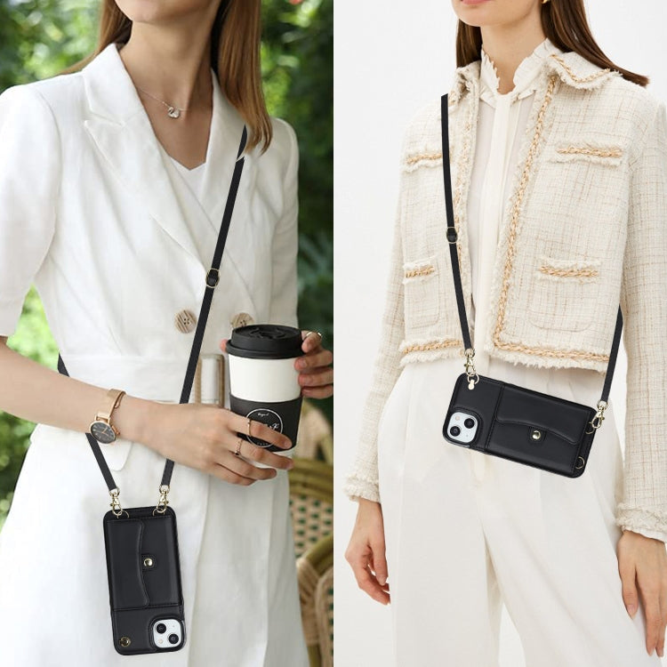 RFID Card Slot Phone Case with Long Lanyard, For iPhone 14 / 13, For iPhone 14 Plus, For iPhone 14 Pro, For iPhone 14 Pro Max