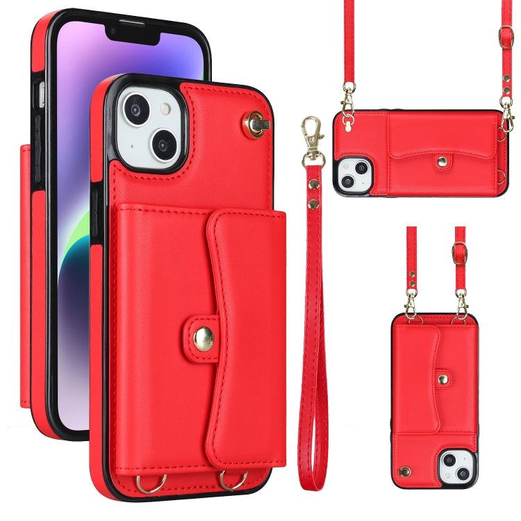 RFID Card Slot Phone Case with Long Lanyard, For iPhone 14 / 13, For iPhone 14 Plus, For iPhone 14 Pro, For iPhone 14 Pro Max