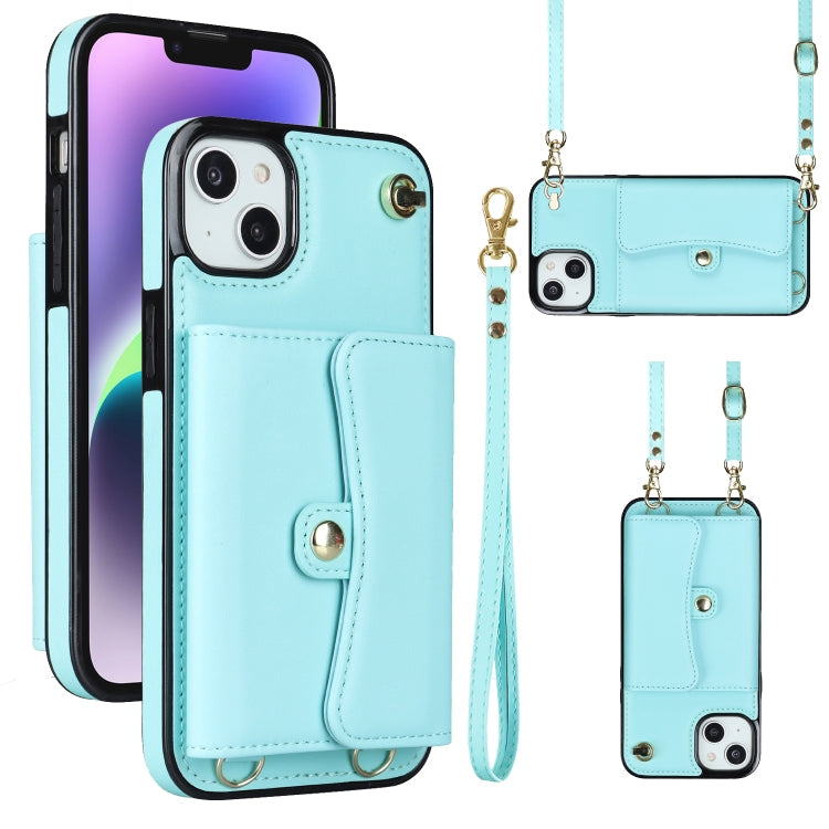 RFID Card Slot Phone Case with Long Lanyard, For iPhone 14 / 13, For iPhone 14 Plus, For iPhone 14 Pro, For iPhone 14 Pro Max