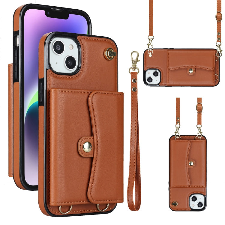 RFID Card Slot Phone Case with Long Lanyard, For iPhone 14 / 13, For iPhone 14 Plus, For iPhone 14 Pro, For iPhone 14 Pro Max